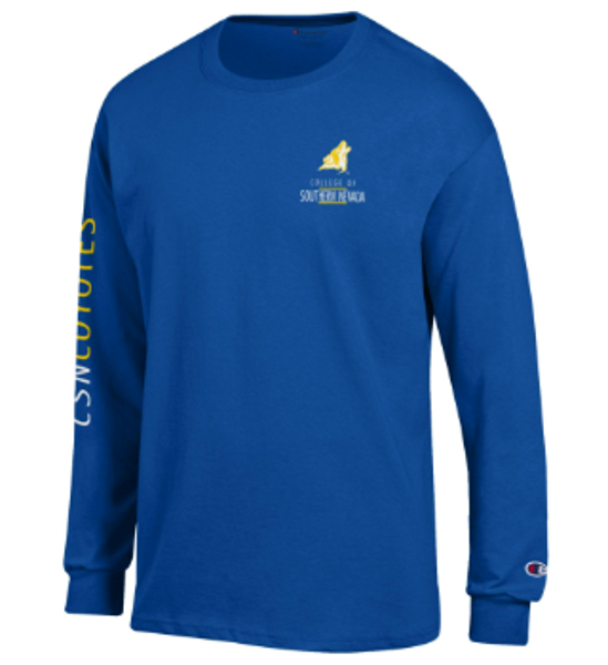 CSN LS TEE MASCOT LC W/SLEEVE ROYAL; $32.99