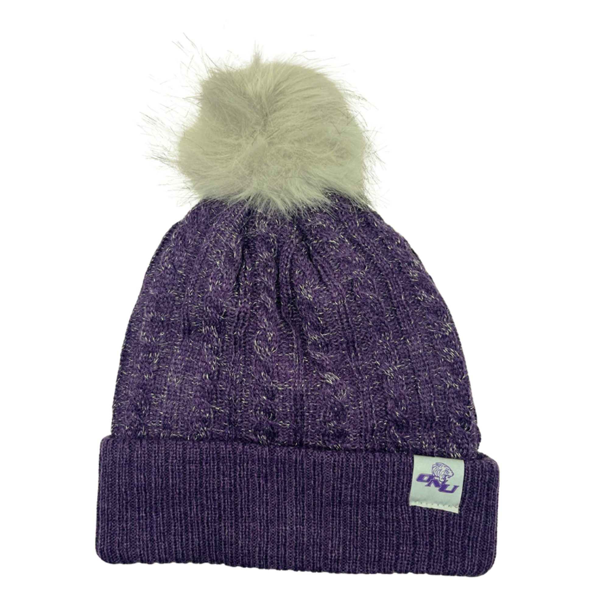 Sparkle Cable Knit Beanie