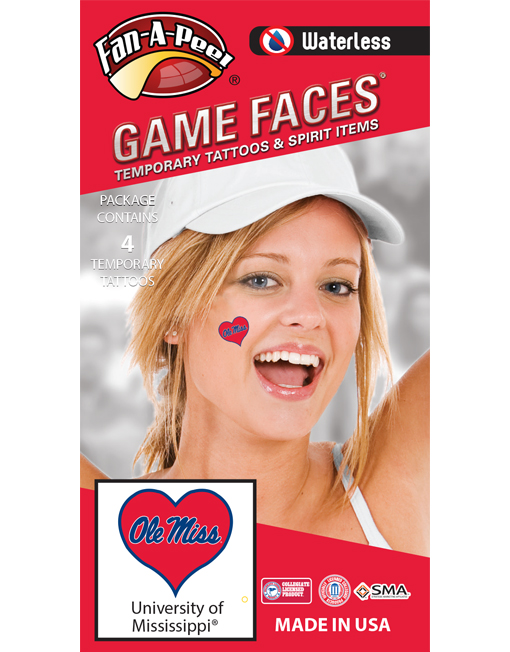 image of: Ole Miss Heart Waterless Tattoos