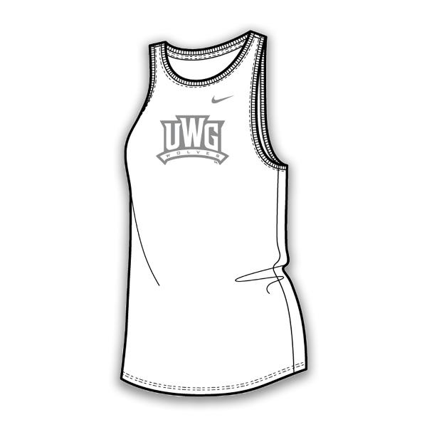 ATHLETICS LOGO NIKE DRI-FIT COTTON TOMBOY TANK; $45.99