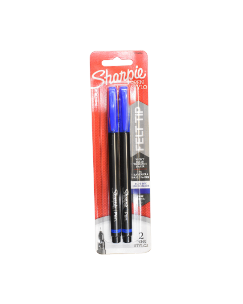 SHARPIE FINE BLUE 2/PK; $4.99