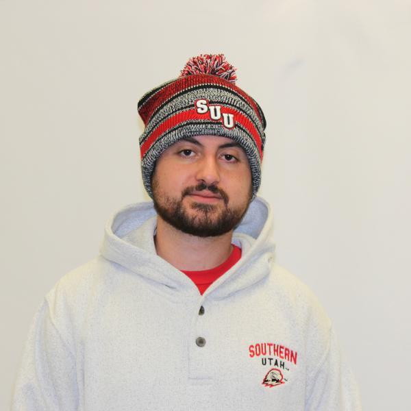 SUU Knit Beanie – Red/Black; $32.00
