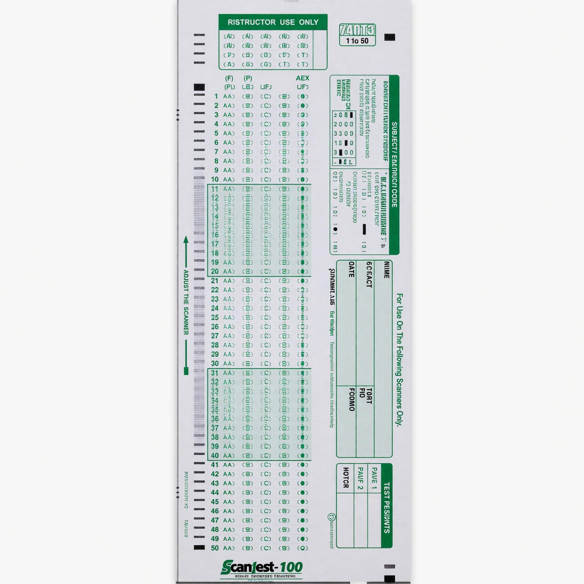 Product image 1 of 1 for Scantron Test