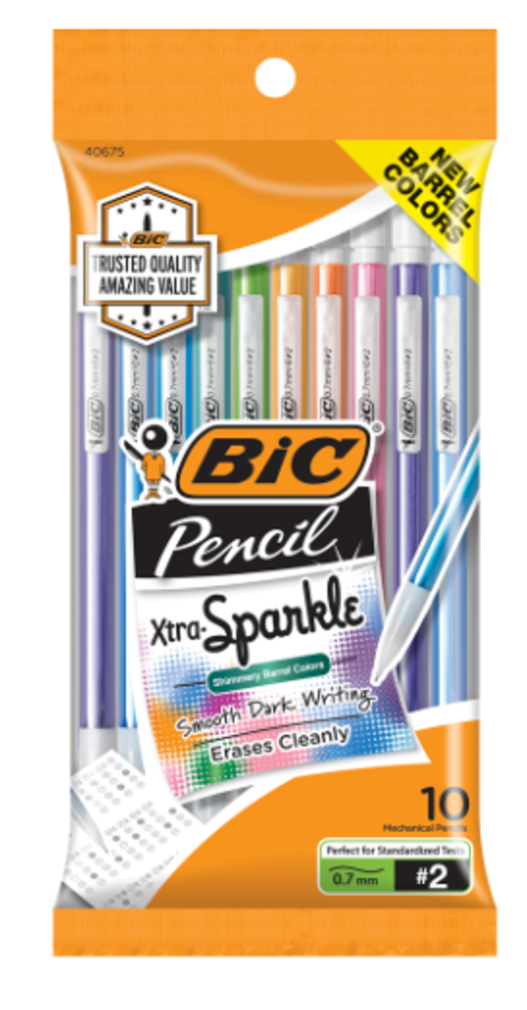 Product image 1 of 1 for BIC Xtra Smooth .7mm Sparkle Mechanical Pencil, 10 Pack