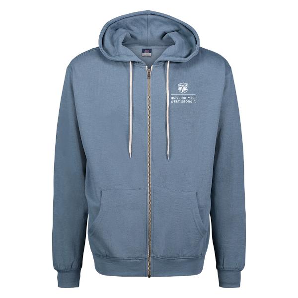 WEST GA RETRO HEATHER FULL ZIP HOOD; $39.99