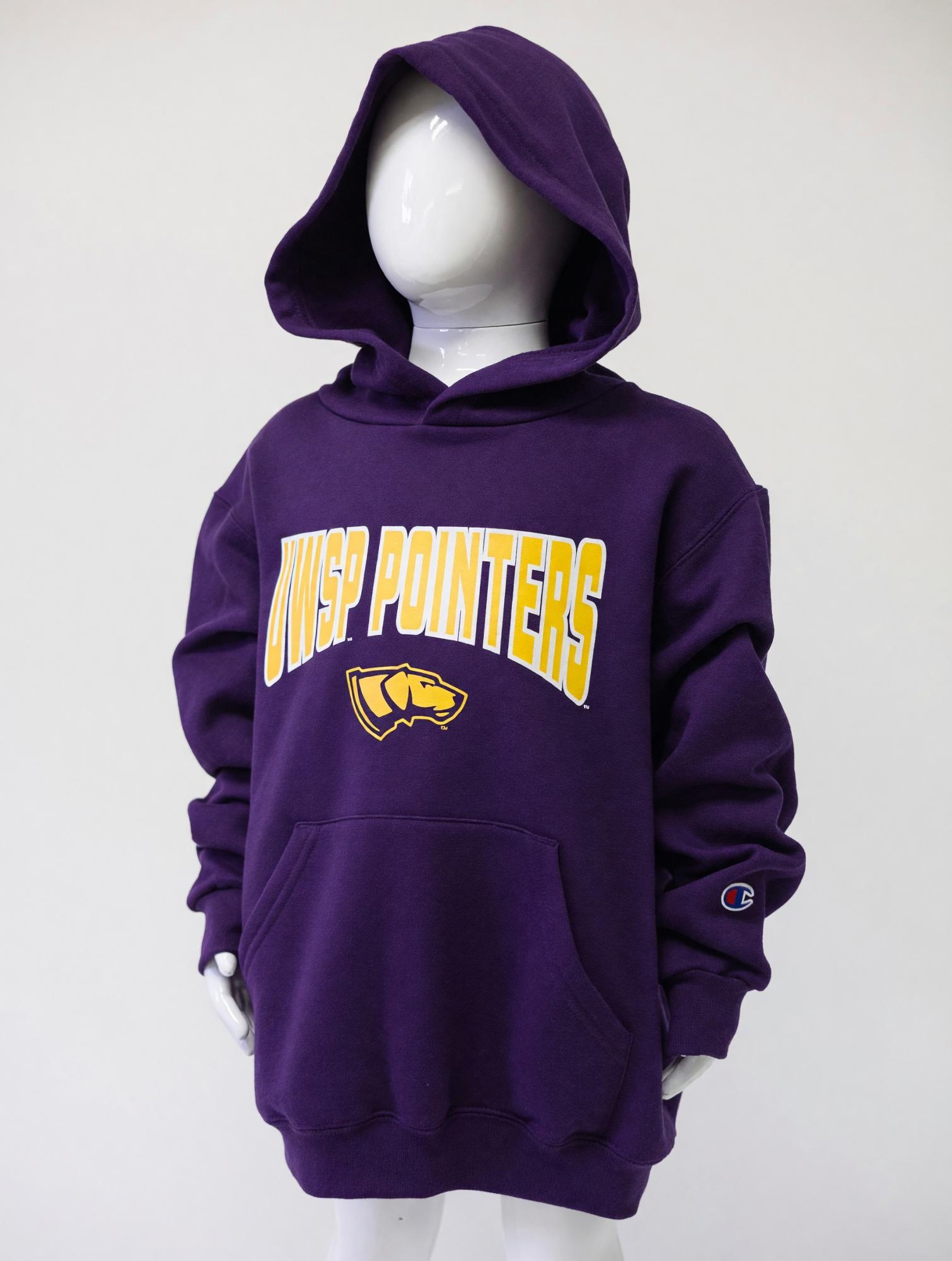 Product image 1 of 2 for University of Wisconsin Stevens Point Youth Powerblend Hoodie, Purple