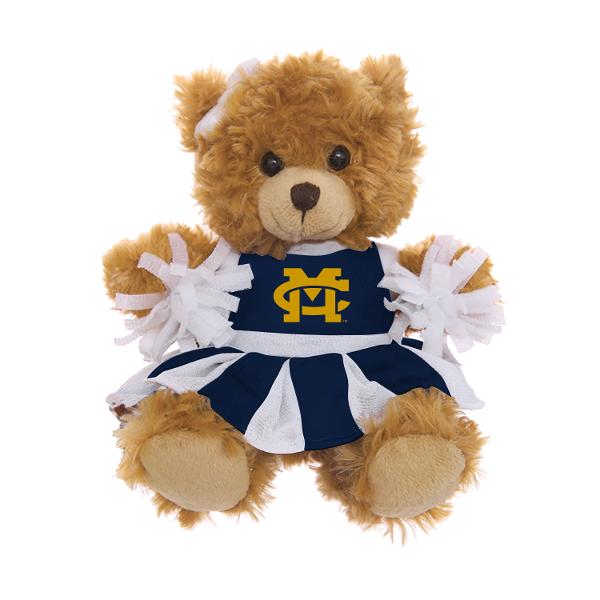 MC PLUSH 6" CHEERLEADER BEAR BEIGE; $26.99