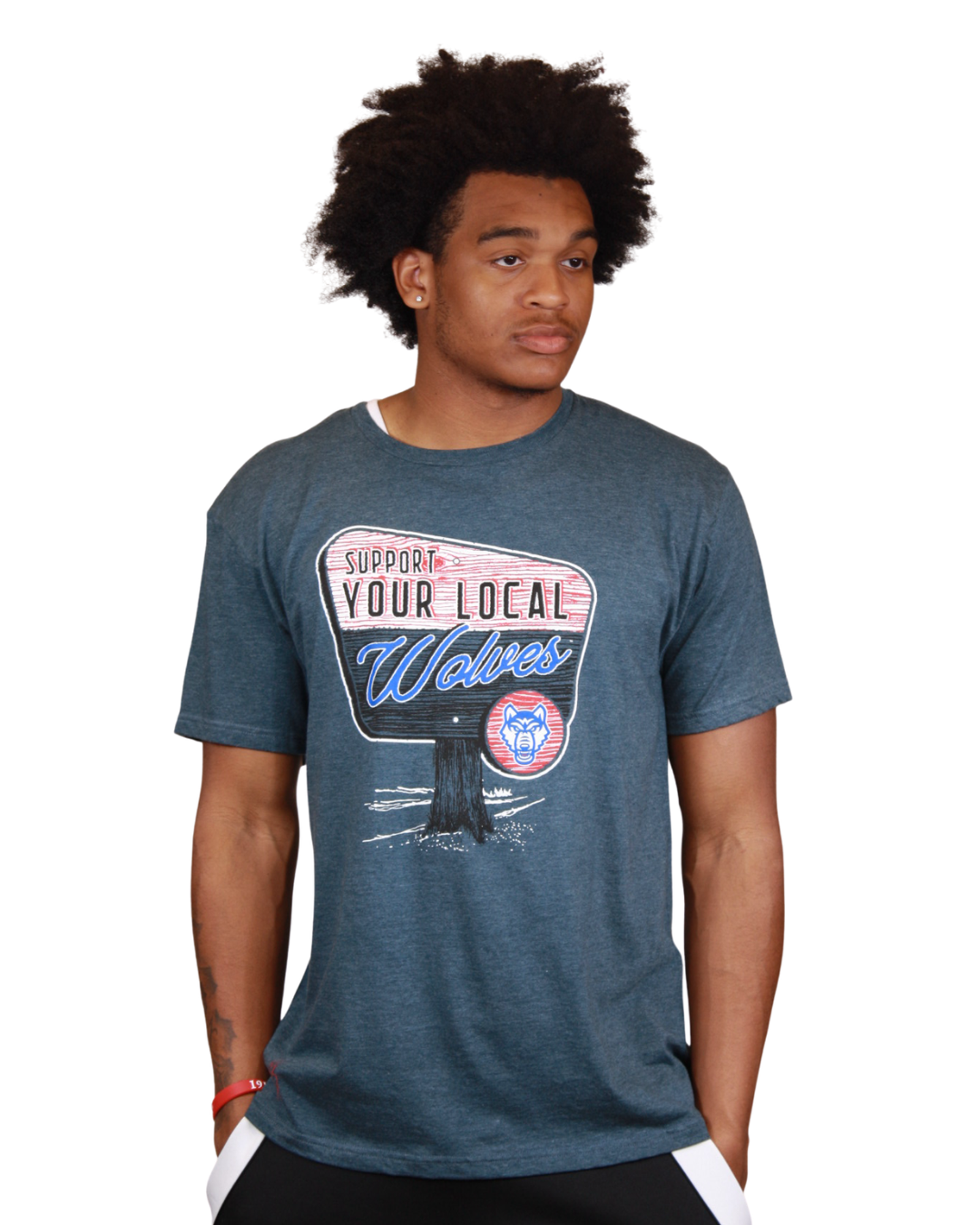 Product image 4 of 8 for SUPPORT YOUR LOCAL WOLVES WOLF LOGO T-SHIRT