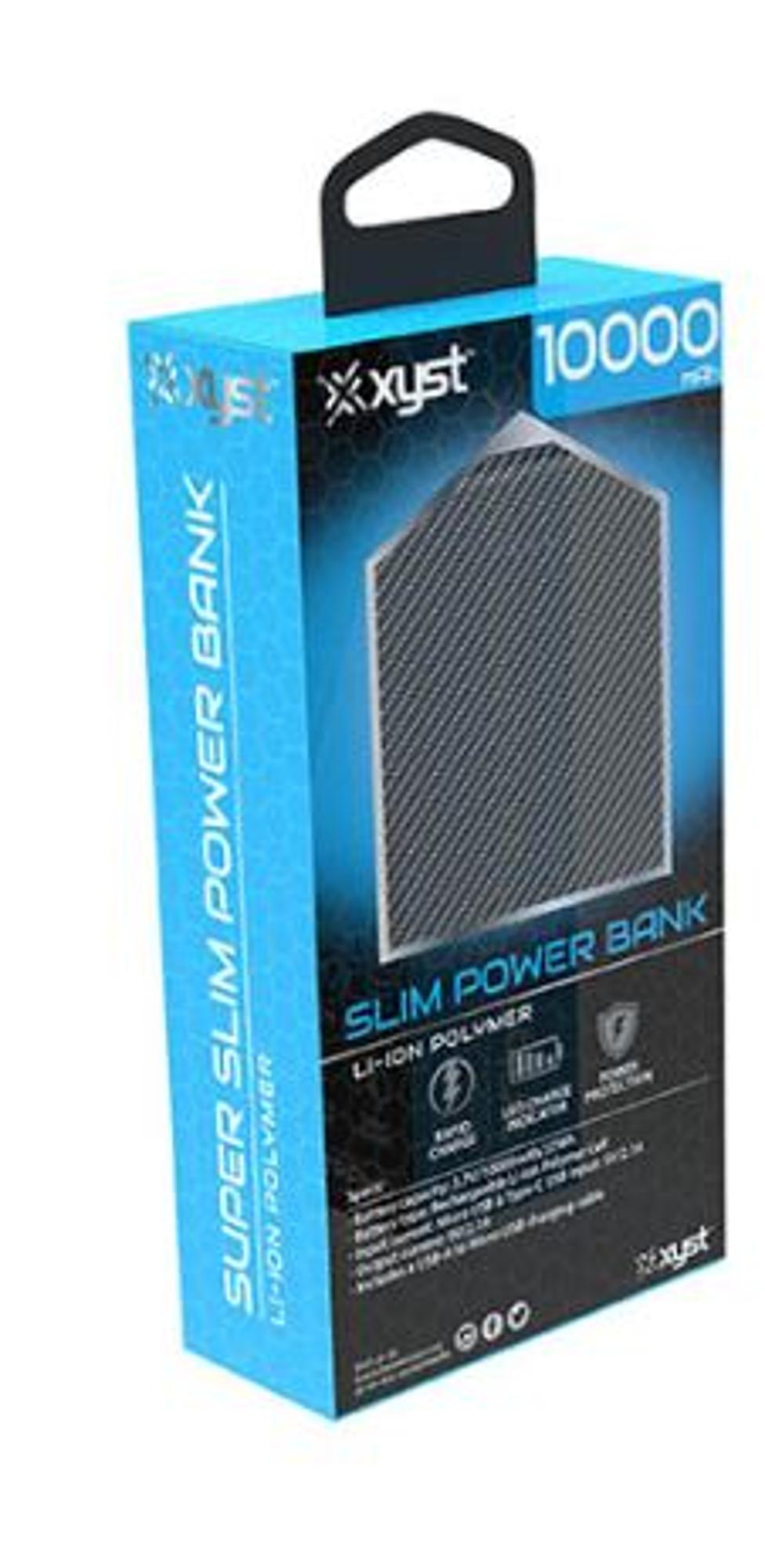 image of: XYST Dual USB Power Bank - 10,000 mAh