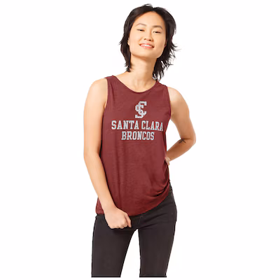 image of: Santa Clara Broncos Women's Muscle Tank Top, Cardinal Red