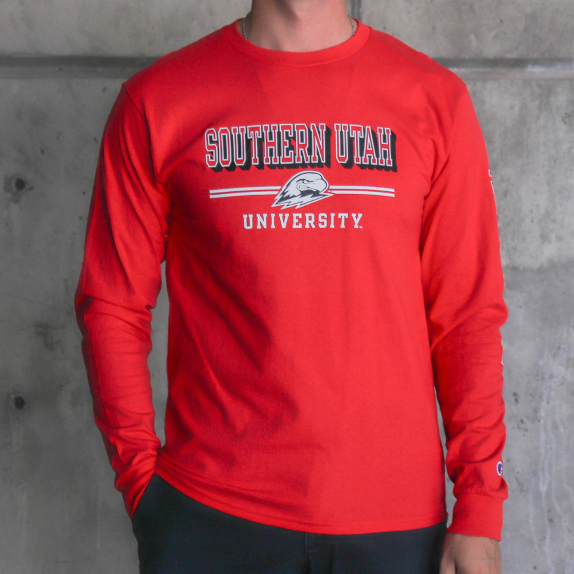 image of: Champion Red Southern Utah Long Sleeve