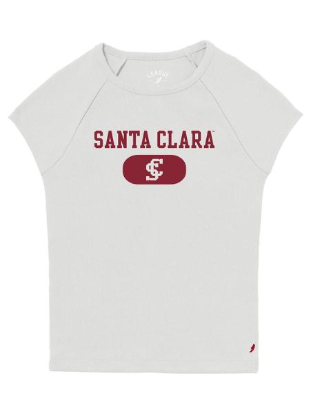 Santa Clara Broncos Women's Retro Rib Baby Tee, Sno White; $44.98
