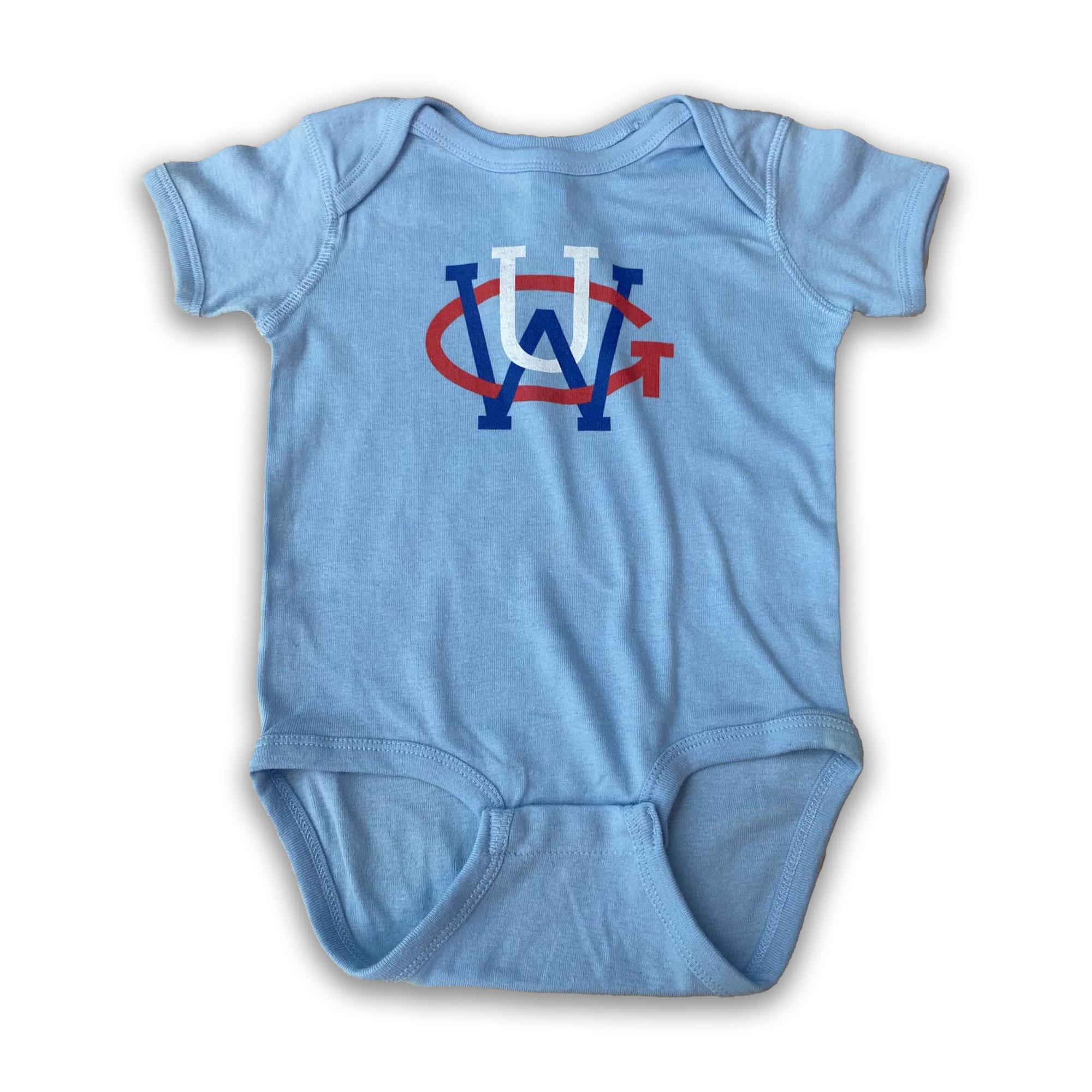 image of: INTERLOCKED UWG TEXT ONESIE