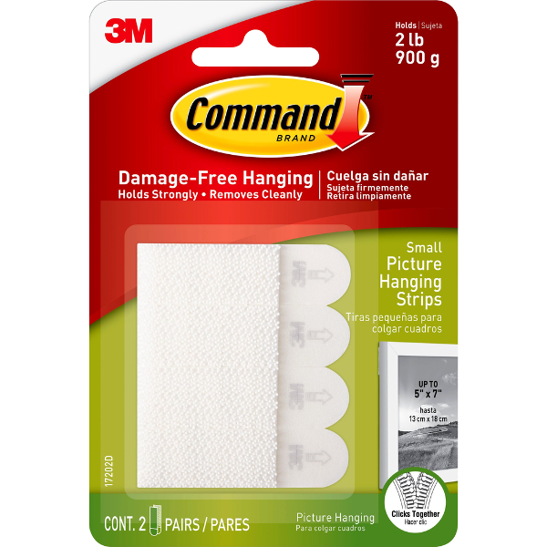 Command 2Lb Picture Hanging Strips - White 2Pk BP; $3.99