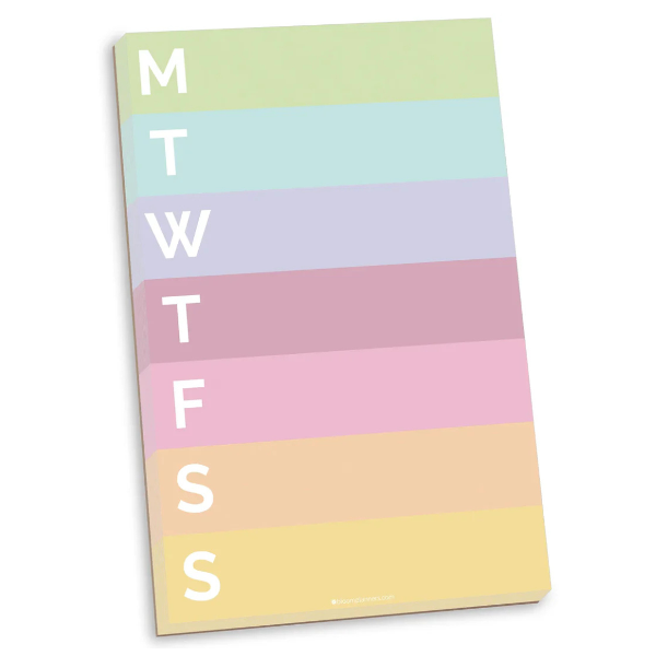PLANNING PAD Bloom Weekly 6x9 Rainbow Sorbet; $9.95