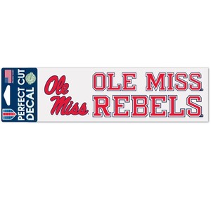 image of: Ole Miss Stacked Script/Rebels Decal Set/2 3x10
