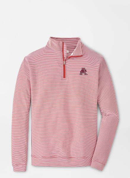 Arkansas Razorbacks Peter Millar Men's Perth Mini Stripe 1/4 Zip; $175.00