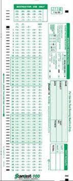 Scantron Test; $0.23