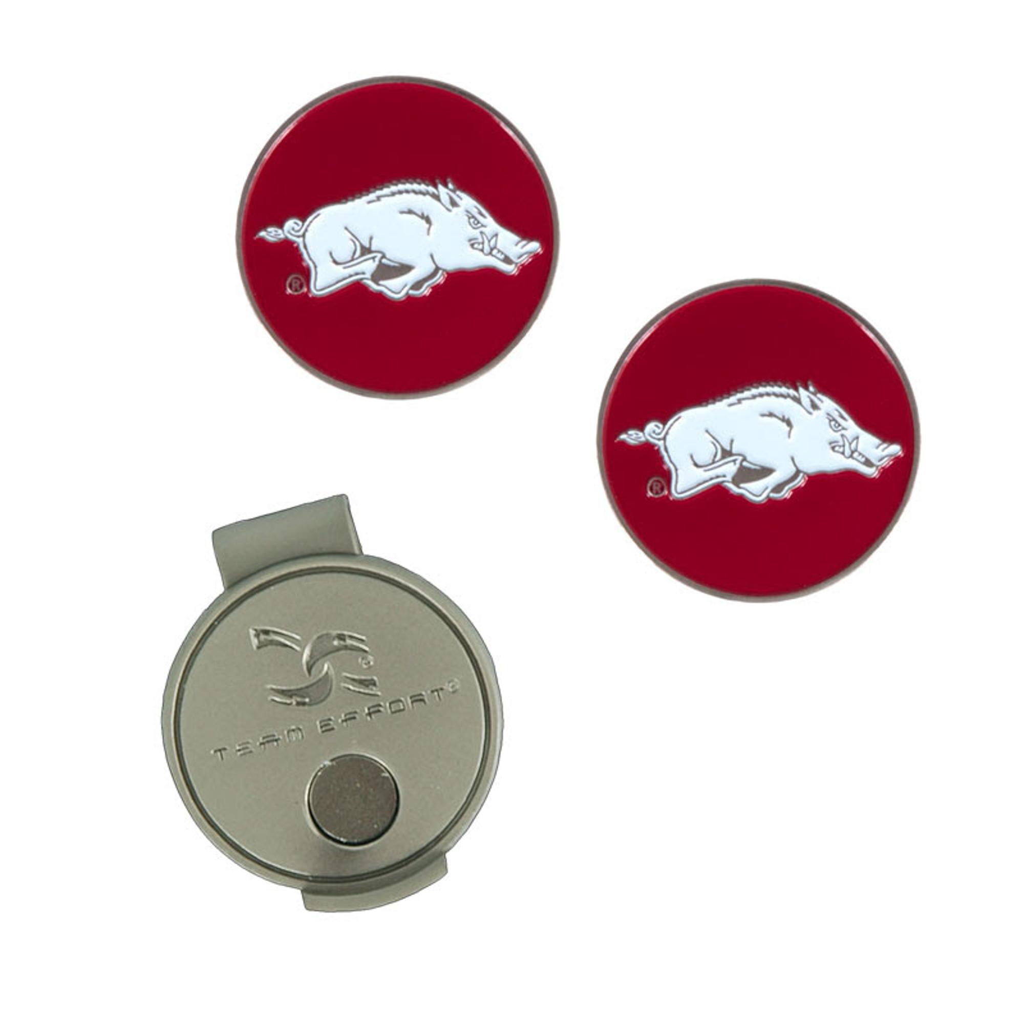 image of: Arkansas Razorbacks Golf Hat Clip and Ball Markers