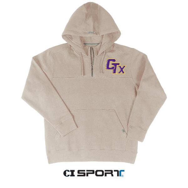 CTX Hooded Quarter Zip Sand; $84.99