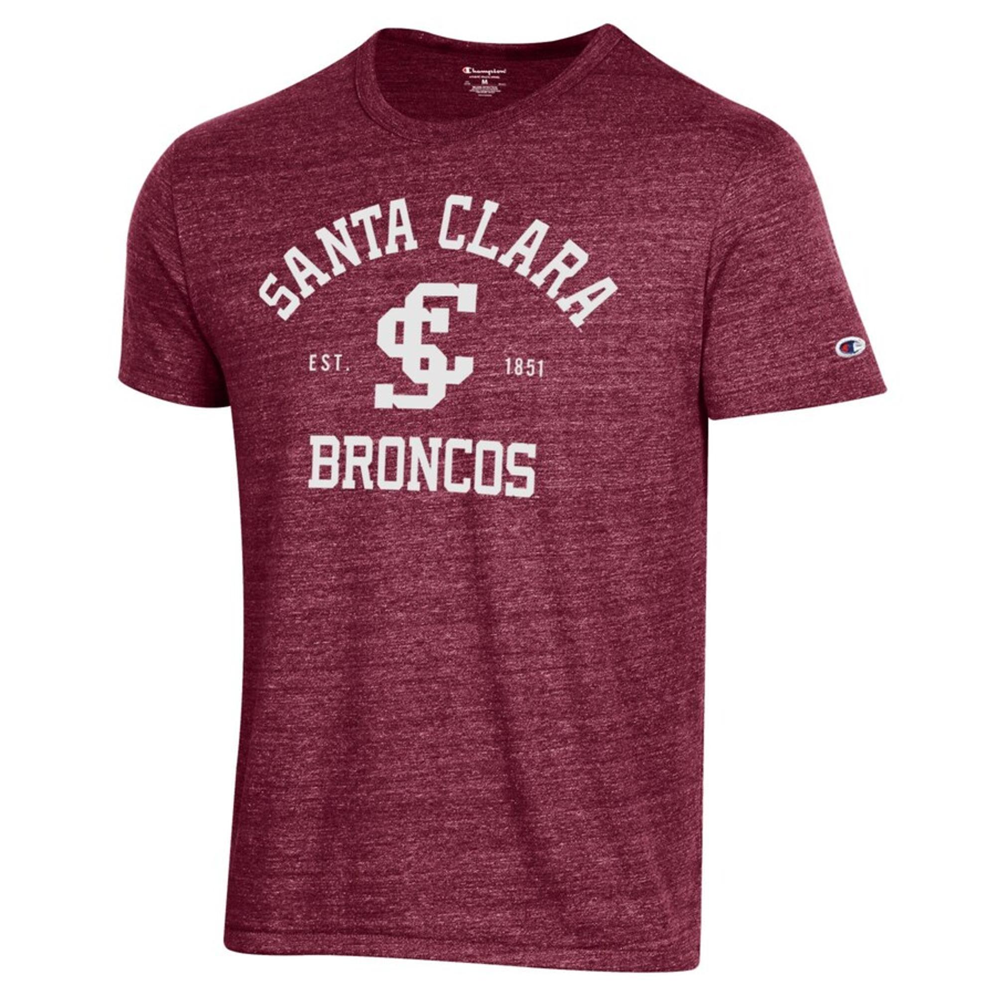 image of: Santa Clara University Champion Triumph Triblend Short Sleeve Tee, Cardinal Red
