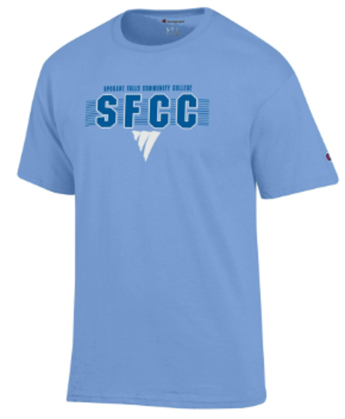 SFCC SS TEE TEE LINES FALLS LT BLUE; $21.99
