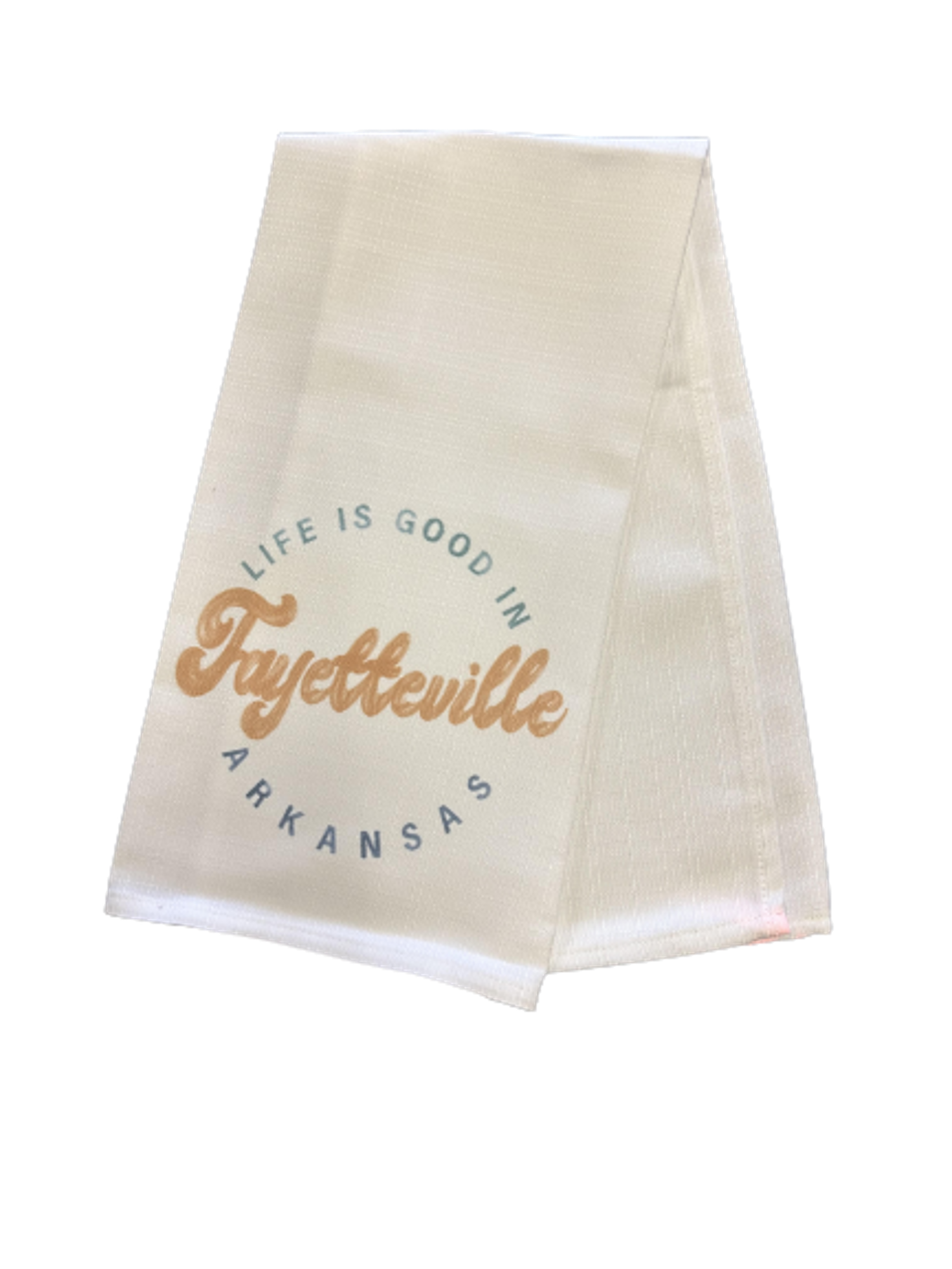 image of: Life is Good in Fayetteville Arkansas Kitchen Towel