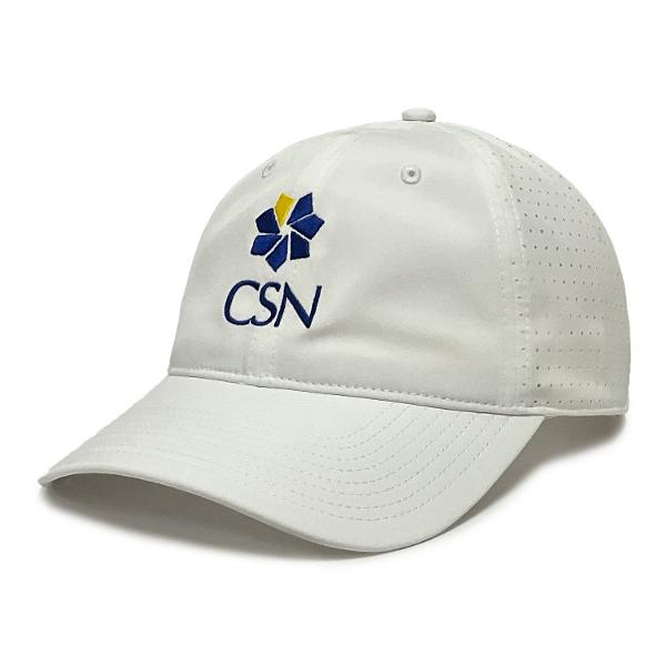 CSN HAT PERF MAIN LOGO WHT; $28.99