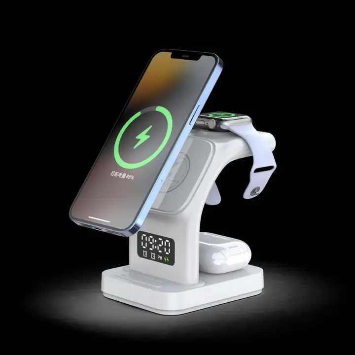 image of: Tech Trendz 5-in-1 Magnetic Wireless Charging Station, White