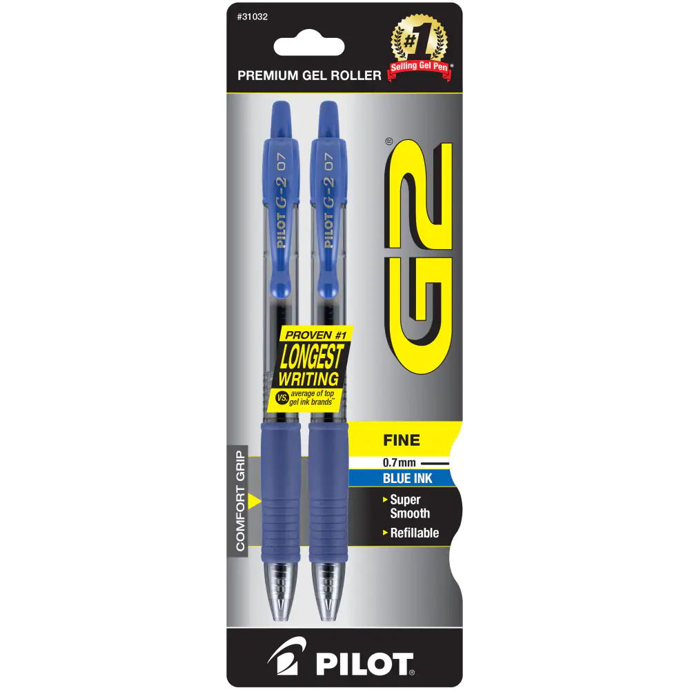 image of: Pilot G2 Gel Pens Fine .7mm