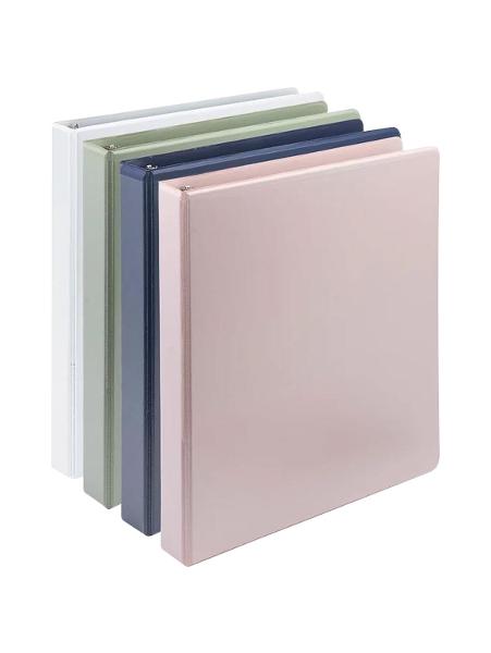 Samsill Plant Based Durable Round-Ring 1in Binder, Assorted Pastel Colors; $6.98
