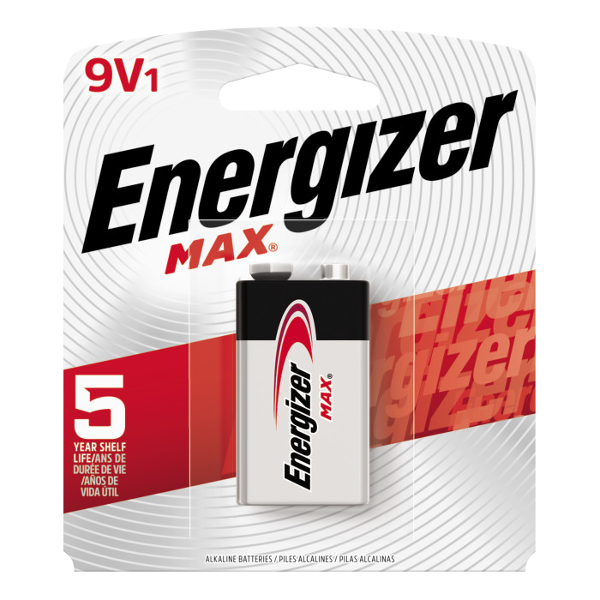Energizer Max 9V Alkaline Battery; $12.98