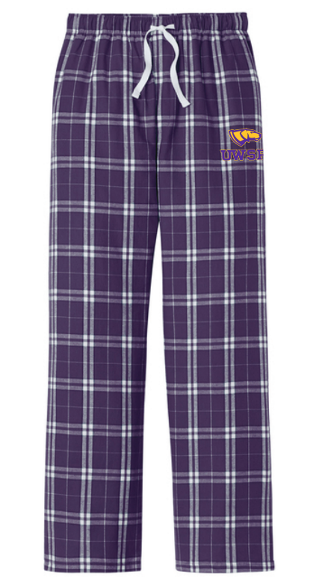 Product image 1 of 1 for UWSP Flannel Plaid Pants, Purple & White