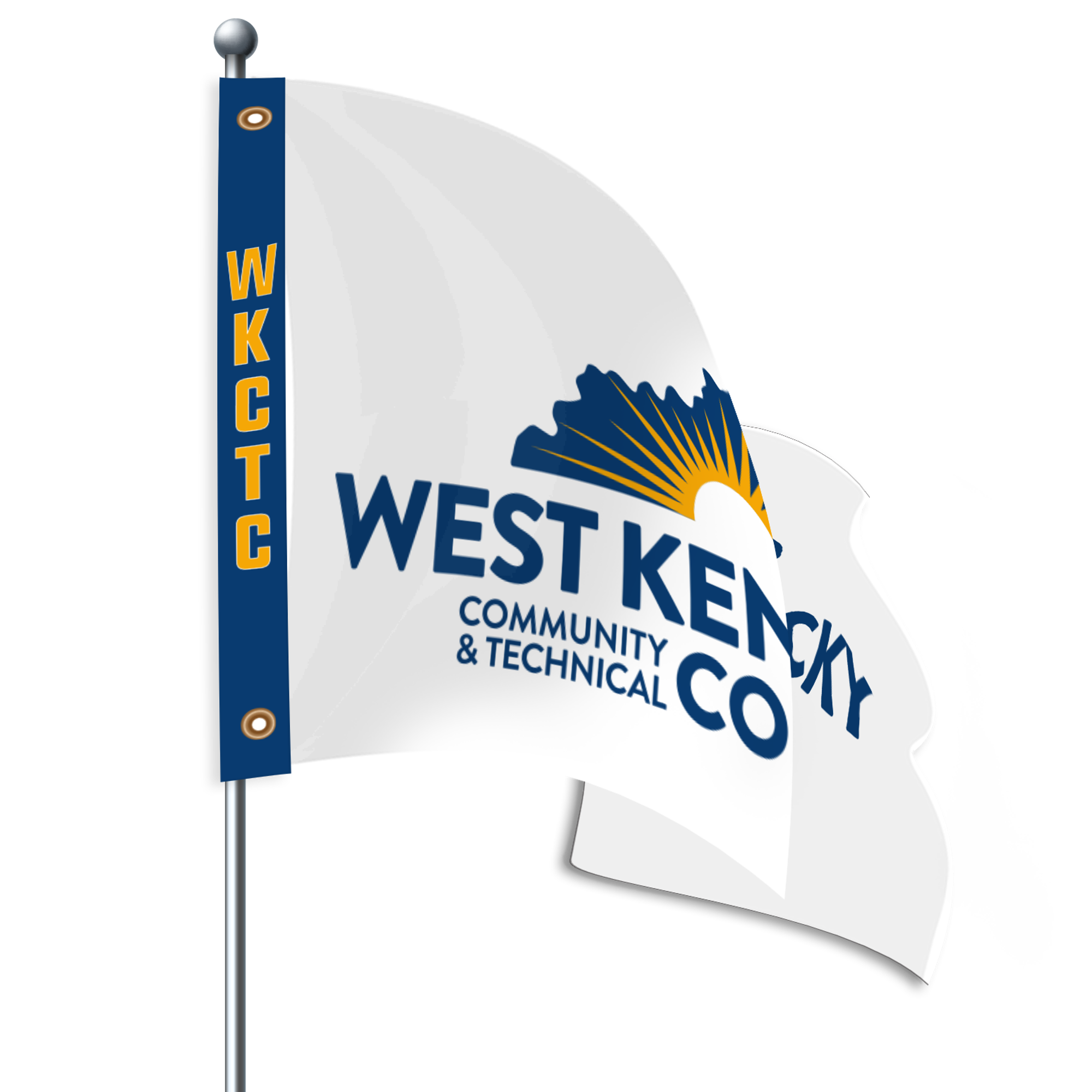 Product image 1 of 2 for KWKY 3x5 SUB FLAG WHITE