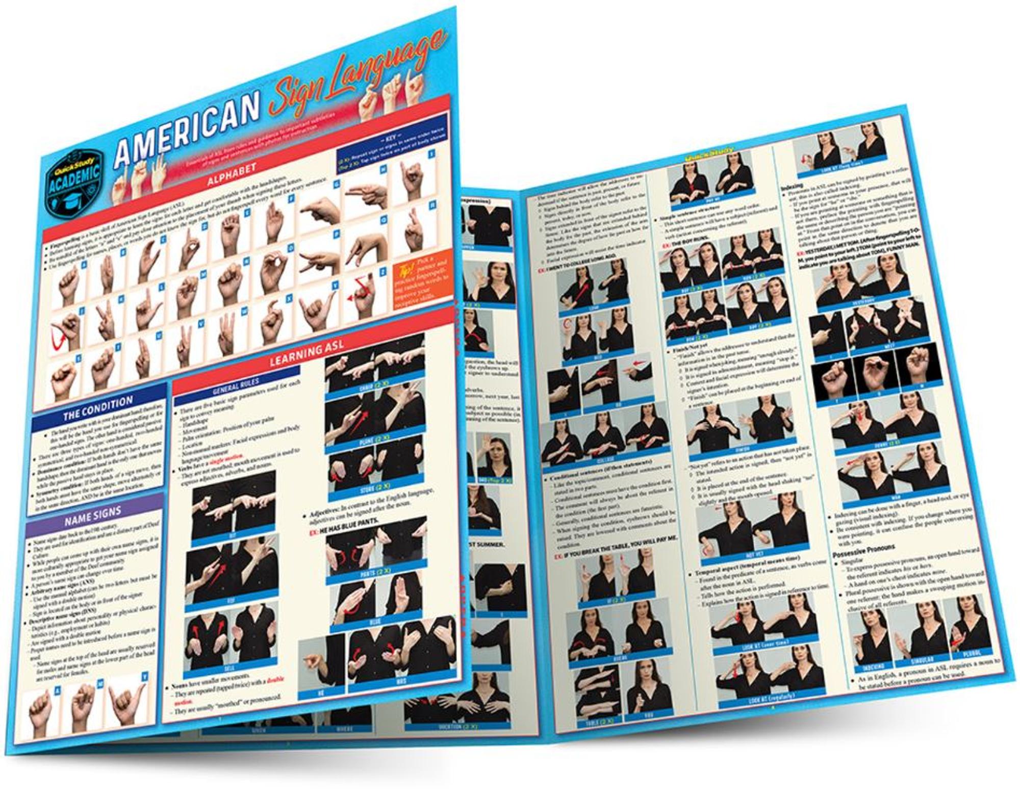 Cover image for AMERICAN SIGN LANGUAGE LAMINATED STUDY GUIDE