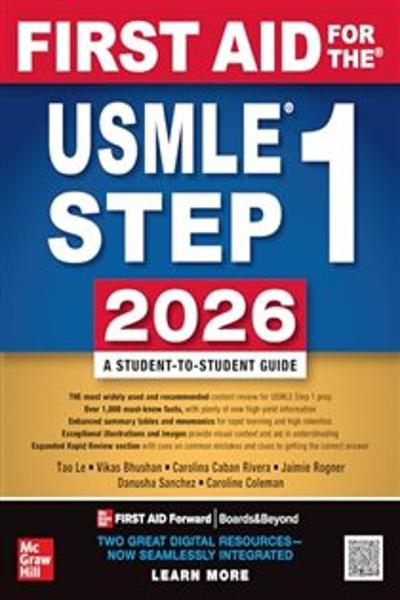 First Aid for the USMLE Step 1: 2026; $65.00