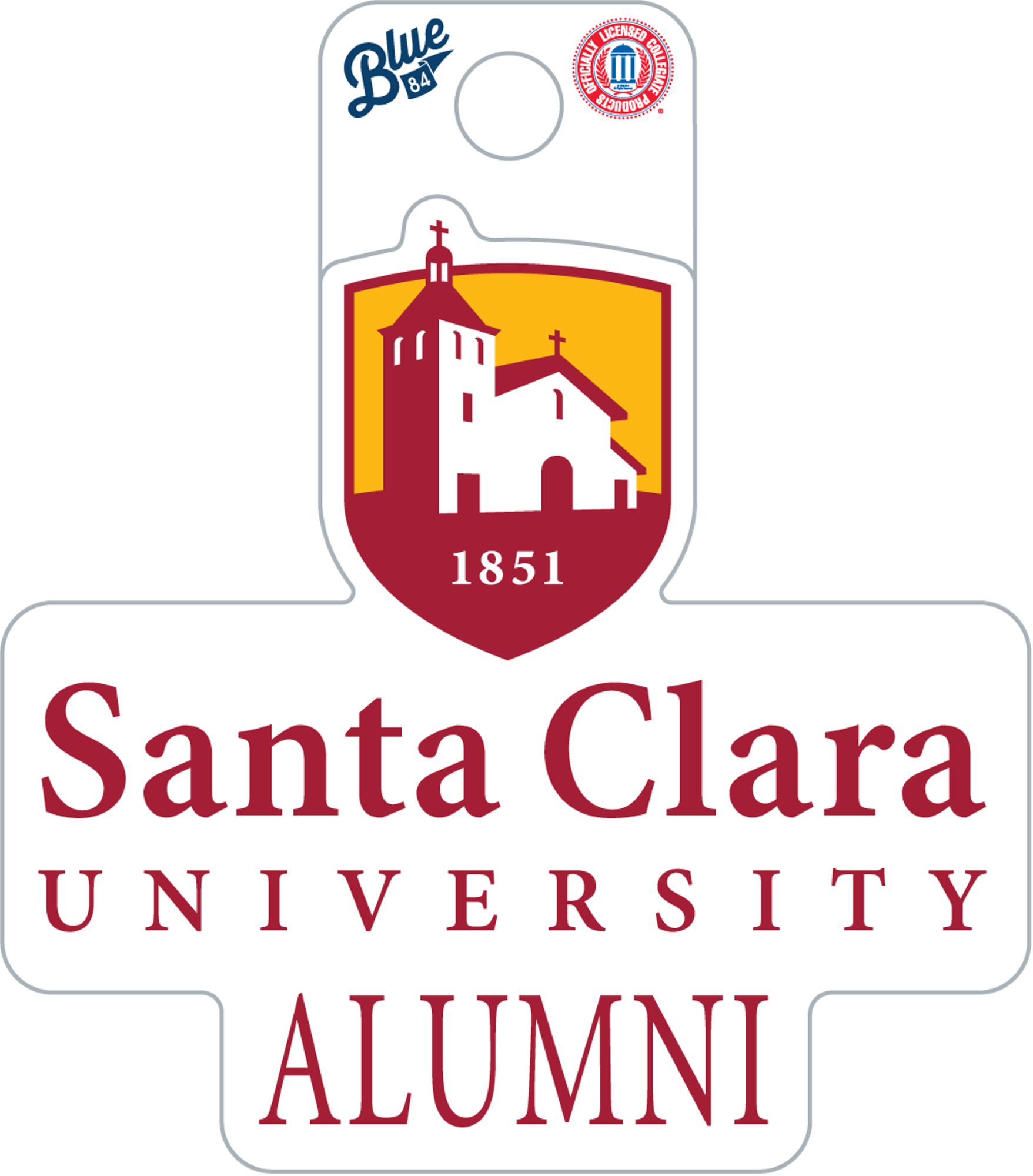 image of: Santa Clara University Alumni Blue 84 Sticker
