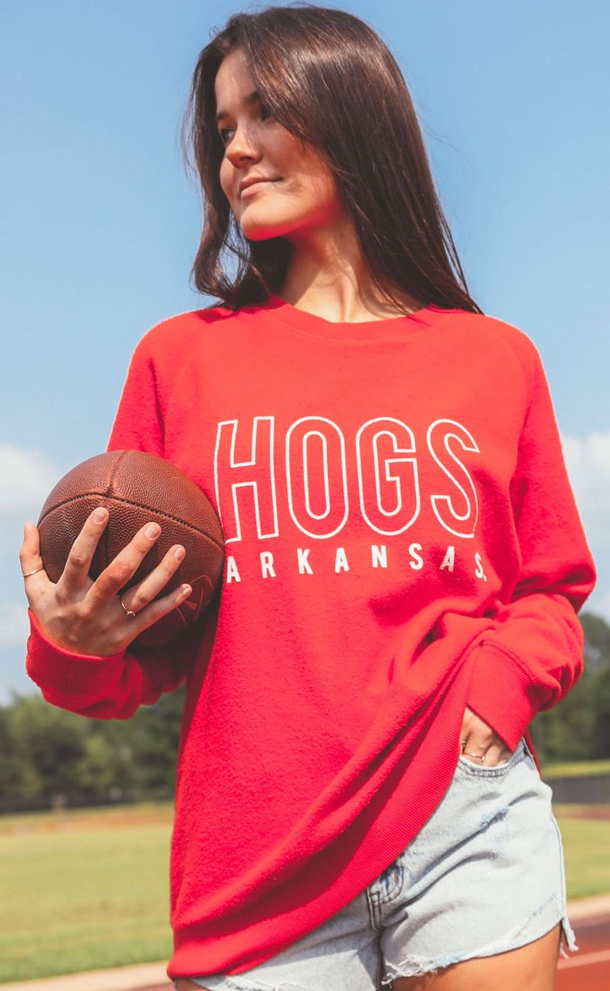 image of: Arkansas Razorbacks Charlie Southern Hogs Reverse Crew Sweatshirt