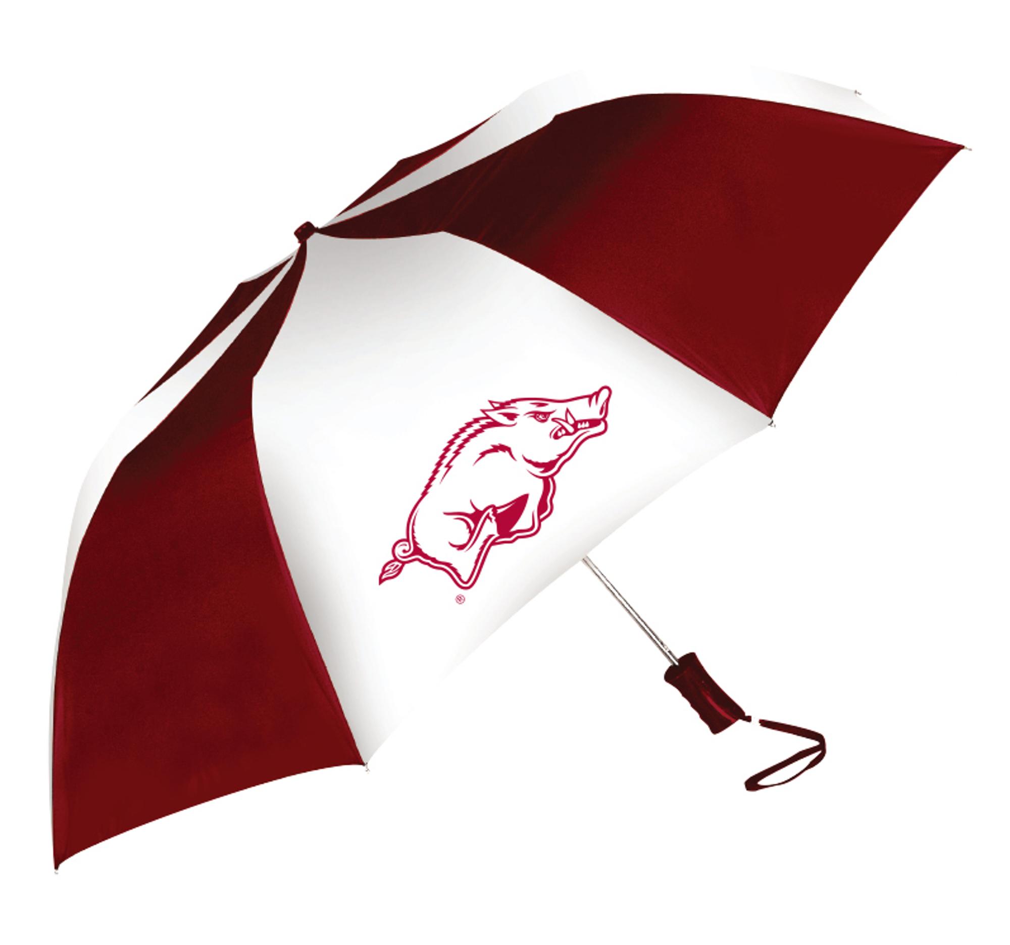image of: Arkansas Razorbacks 48'' Auto Fold Running Hog Umbrella