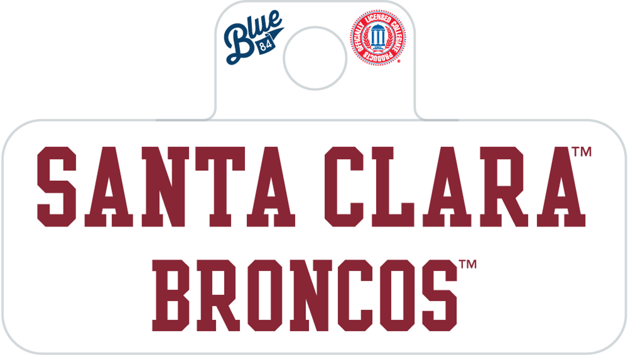 image of: Santa Clara Broncos Blue 84 Sticker
