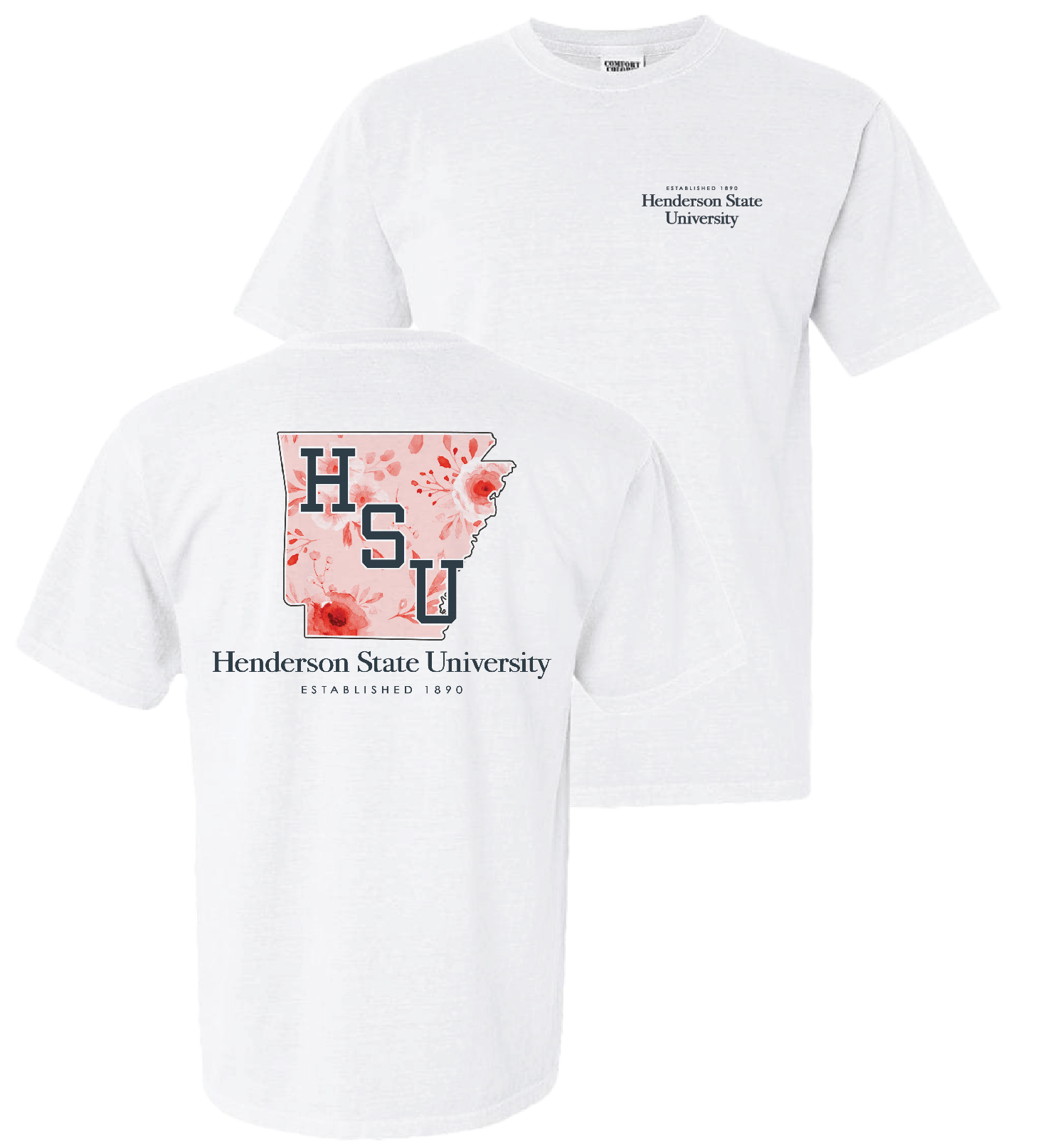 image of: Henderson State University Est. 1890 Arkansas Floral Design Short Sleeve T-Shirt