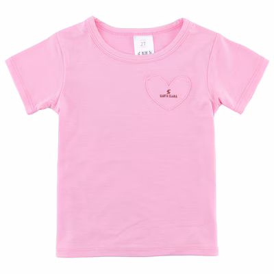 image of: Santa Clara University Toddler Heart Pocket Short Sleeve Tee, Pink