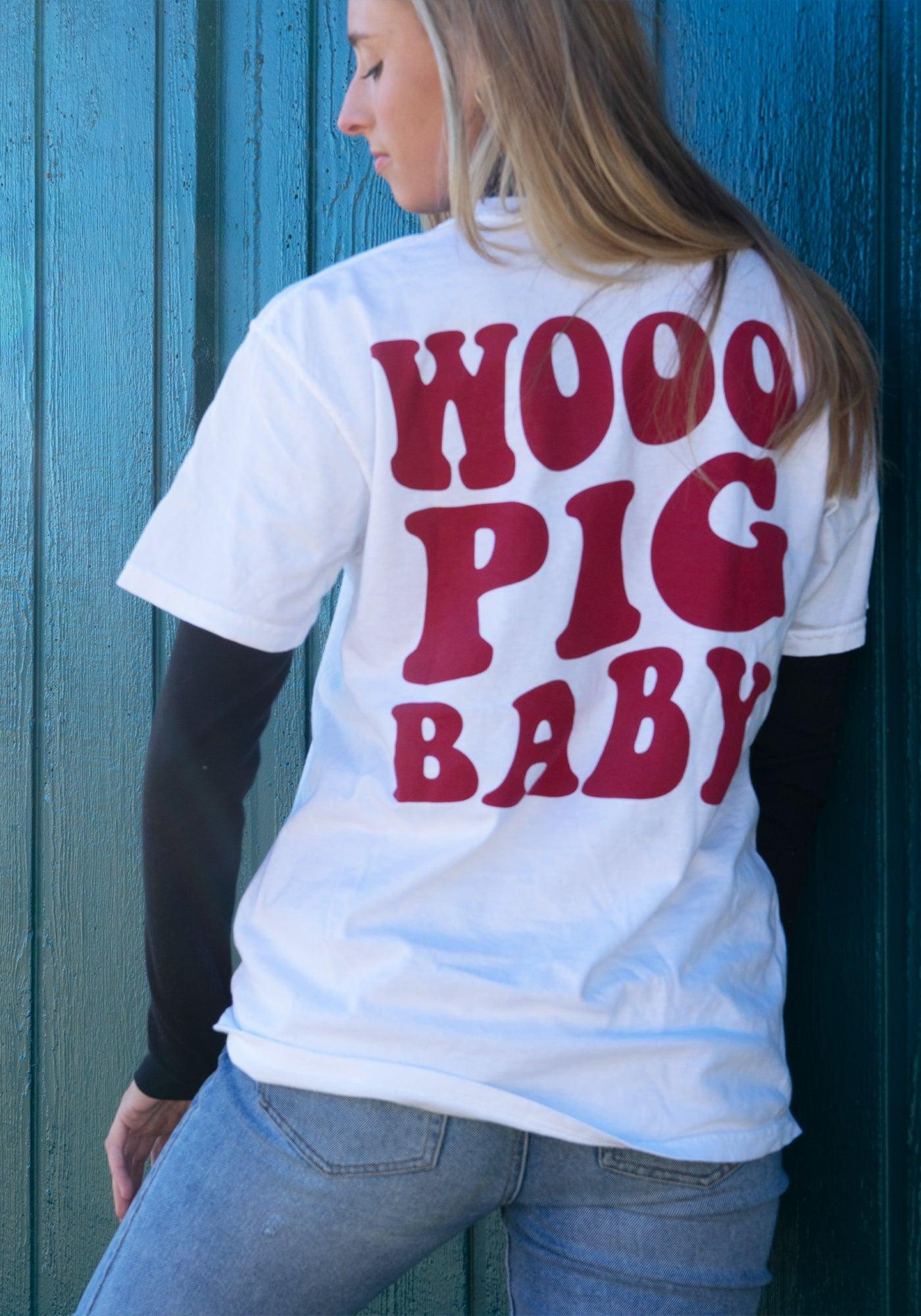 image of: Arkansas Razorbacks Wooo Pig Baby Short Sleeve Tee - White