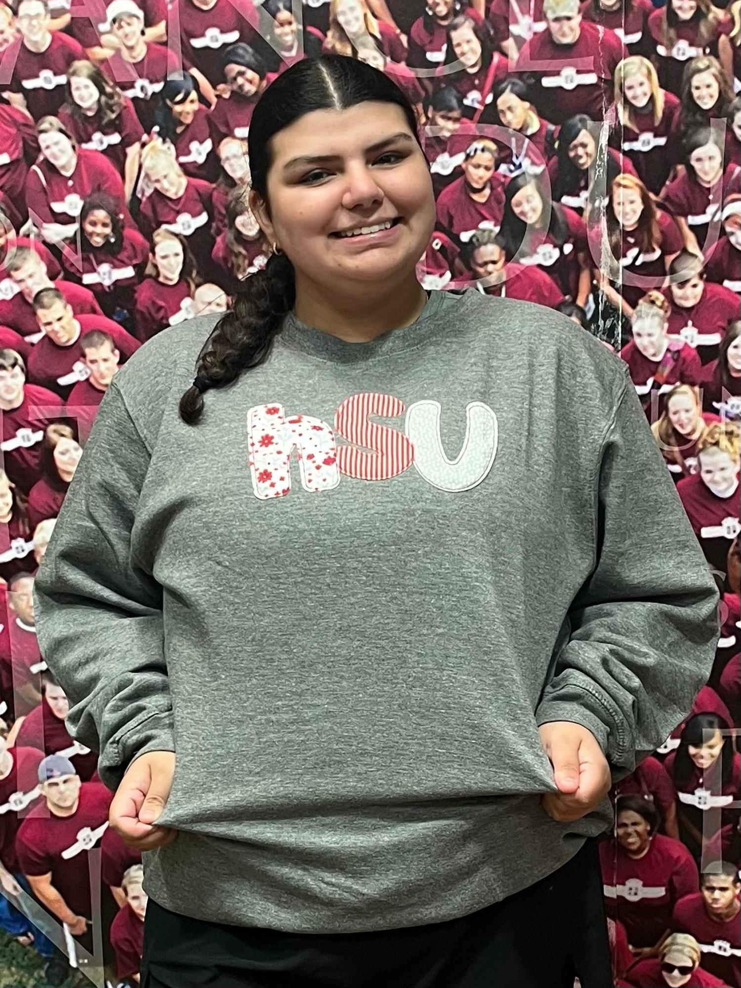 Product image 2 of 2 for HSU Applique Patchwork Fundamental Fleece Crew