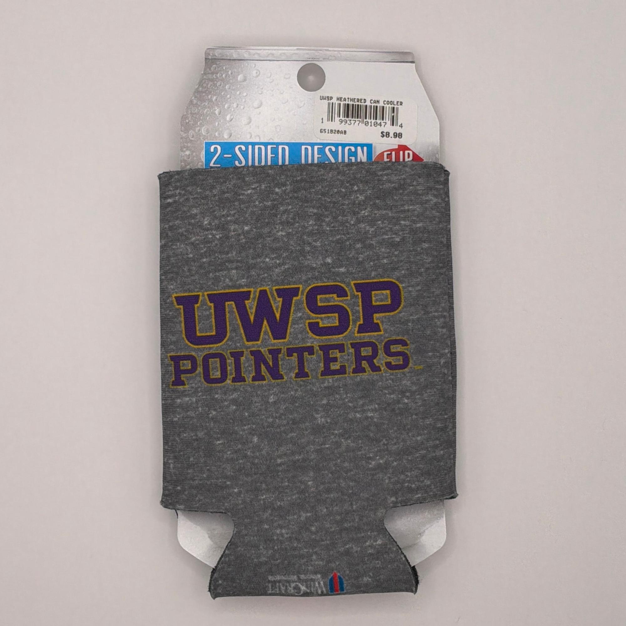 Product image 2 of 2 for UWSP Pointers 2-Sided Can Koozie - Heather Grey