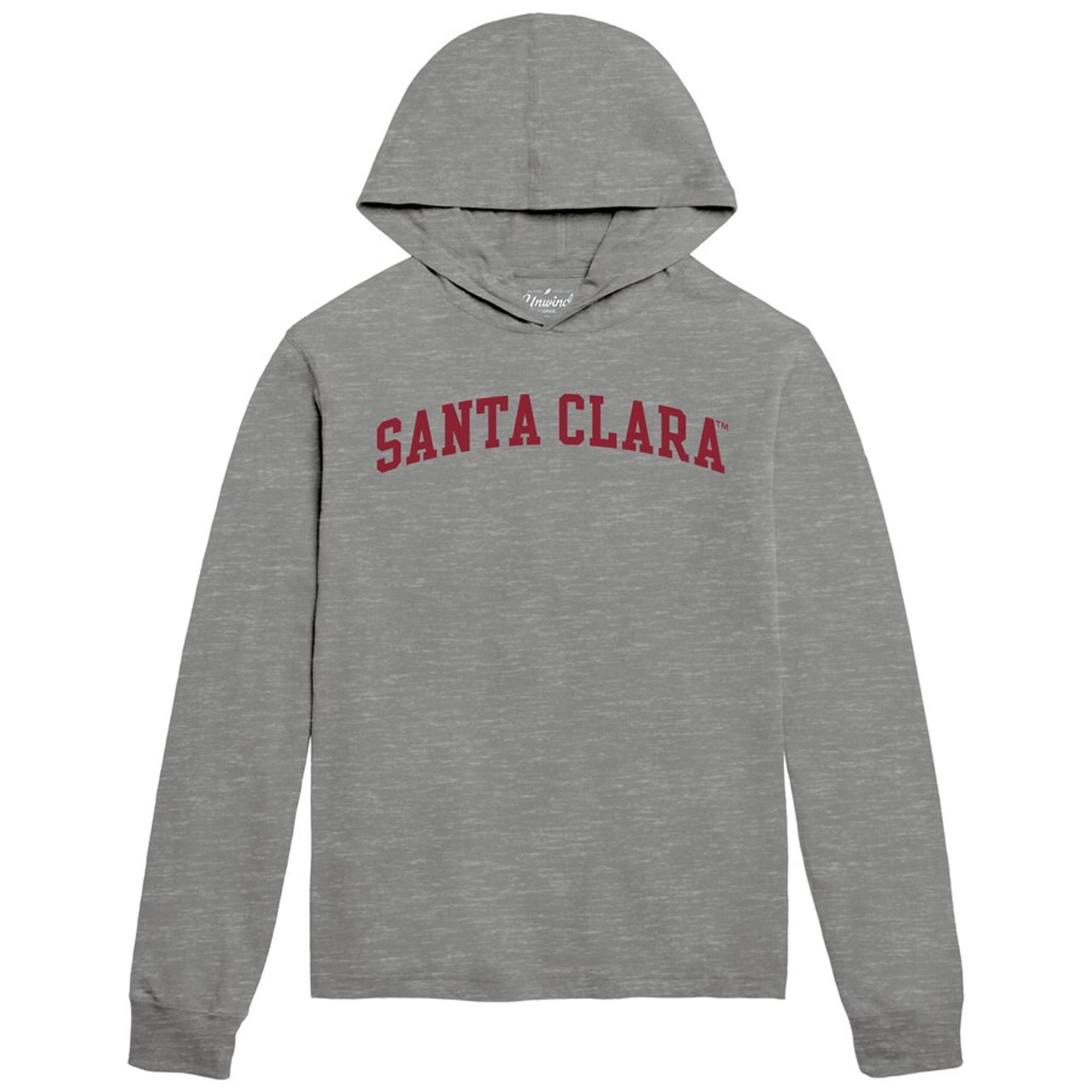 image of: Santa Clara University Long Sleeve Hooded Tee, Heather Gray