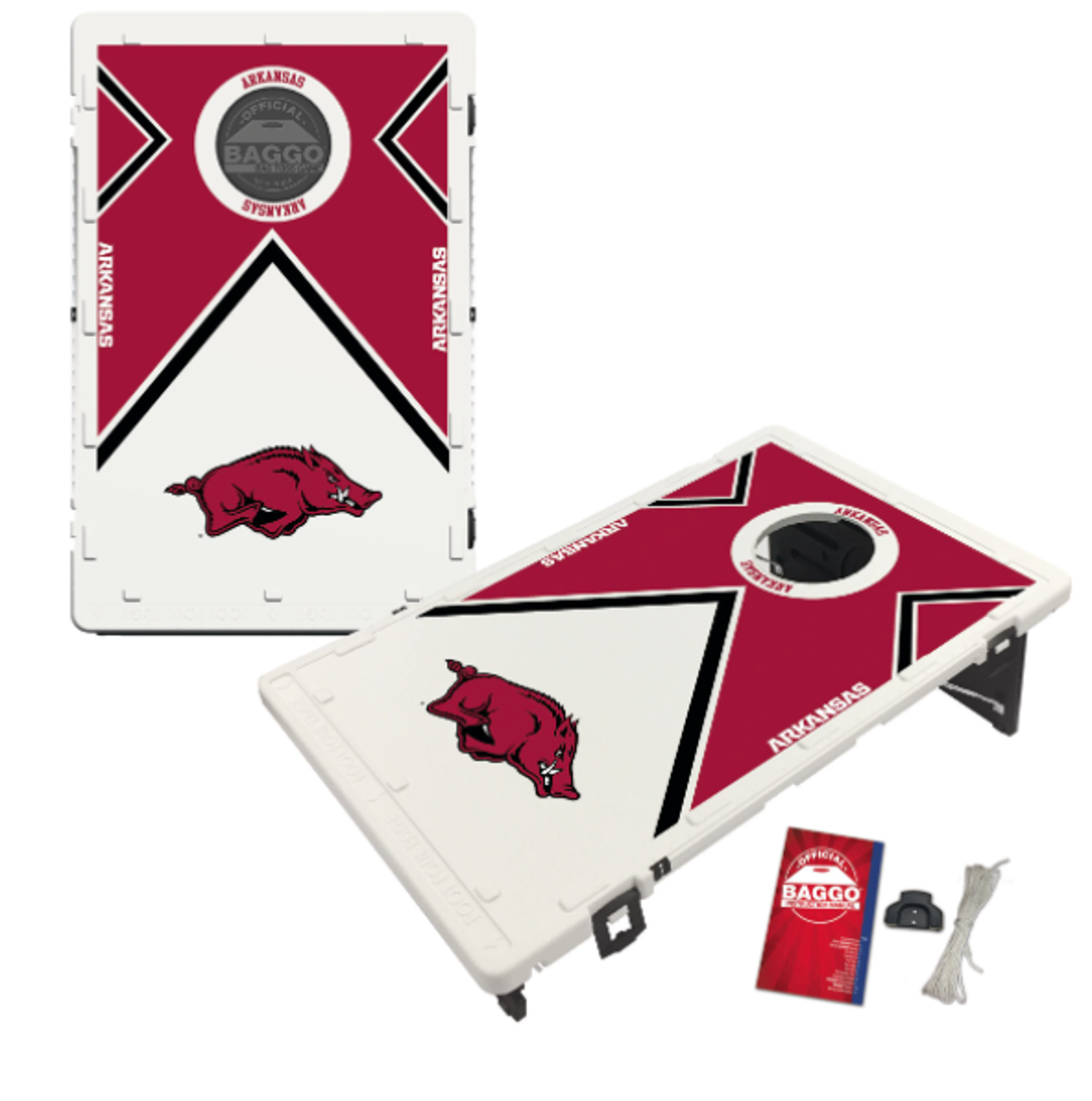 image of: Arkansas Razorbacks Victory Tailgate Baggo Bean Bag Toss Cornhole Game Vintage Design- DROP SHIP ONLY