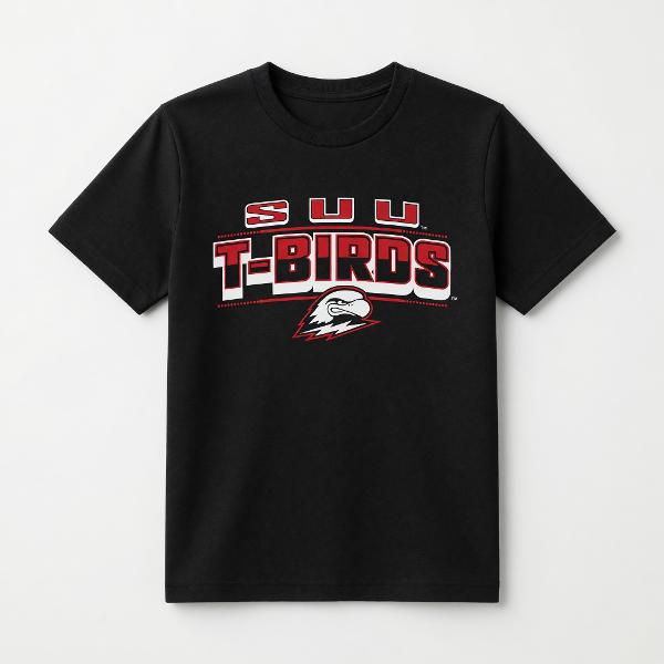 Colosseum Youth Short-Sleeve Tee – Black (SUU T-Birds); $24.00