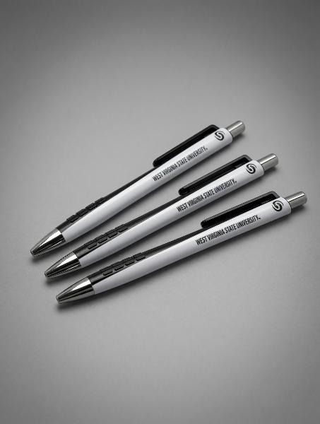 PENS - MCM WHT "WVSU" 3PK; $6.99