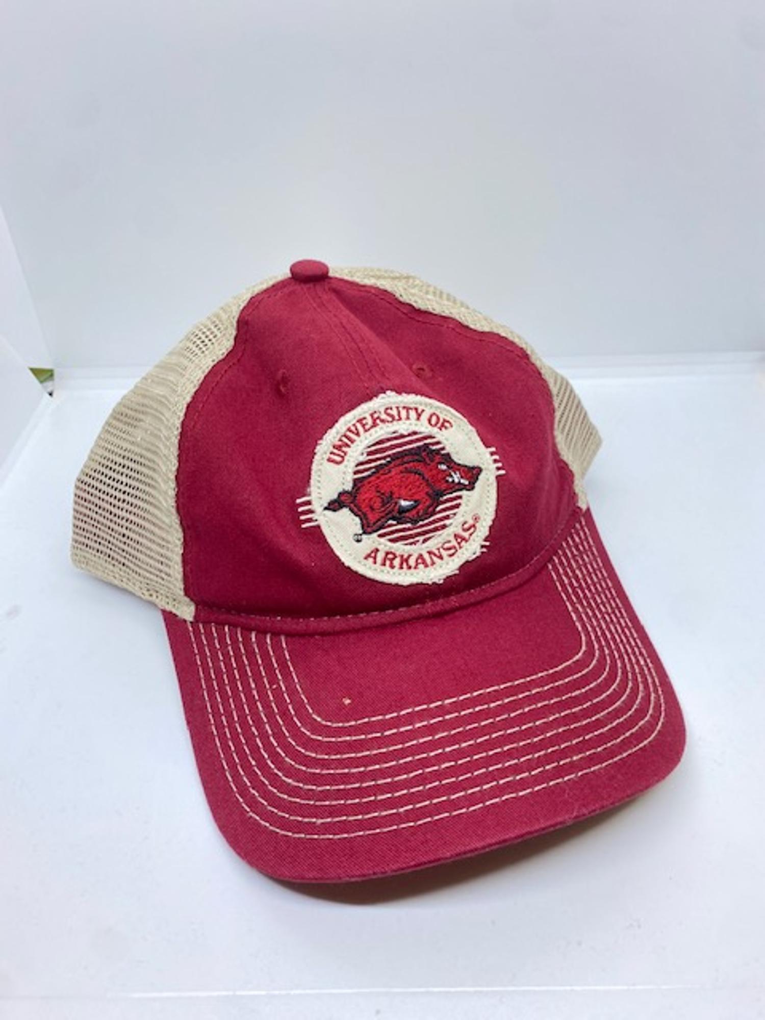 image of: University of Arkansas Razorbacks Classic Circle Trucker Hat - Crimson